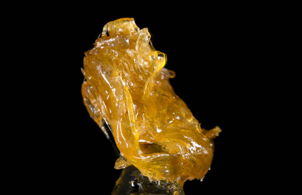 Alien Rock C Cannabis Shatter Hash stock photo