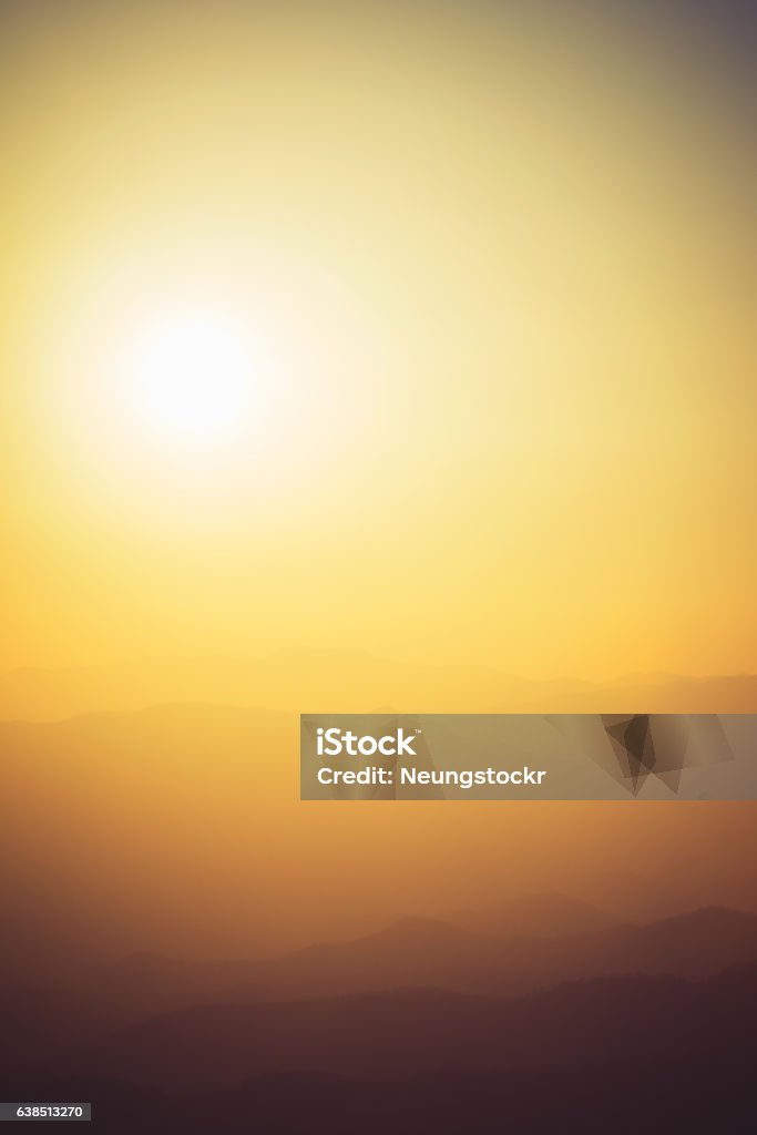 sunset and big mountain Backgrounds Stock Photo