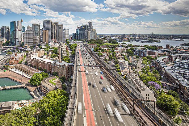 istock Traffic at Harbour Bridge in Sydney 638517102