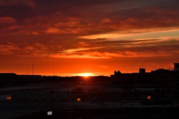 istock Sunset at Helsinki International  Airport 638517262