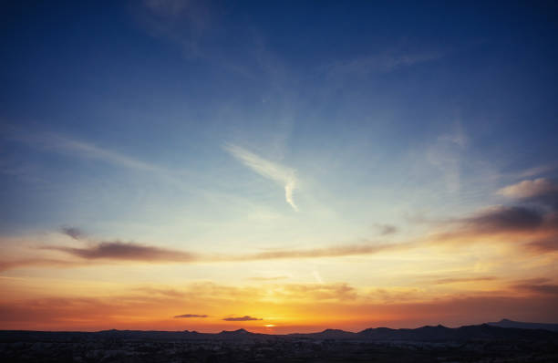 istock Fantastic sunset in the mountains cumulus clouds. 638518276