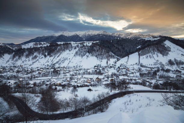 istock Beautiful winter sunset, in Bucegi mountains 638518876