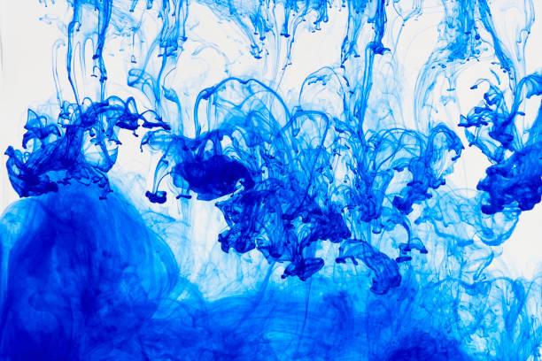 istock Abstract transition blue color ink Dropped Into Water 638529132