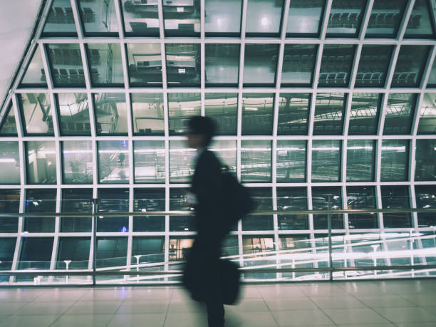 istock Man walk in airport. 638529160