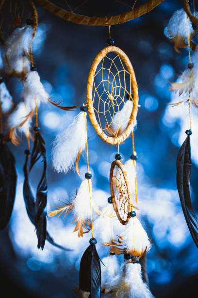 istock Dreamcatcher against a white blur of snow 638530022