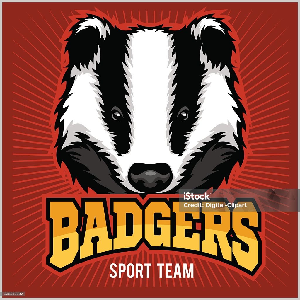 Badger Sport team Logo Badger Head - Sport team Logo - vector illustration Badger stock vector