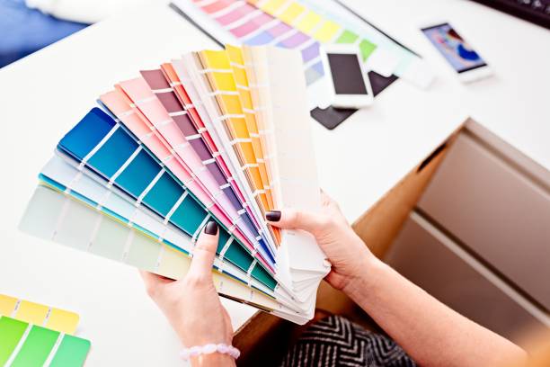 istock Woman designer or architect choosing color 638541414