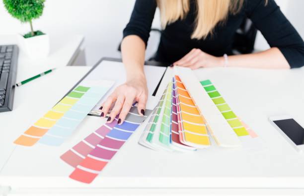 istock Woman designer or architect choosing color 638543548
