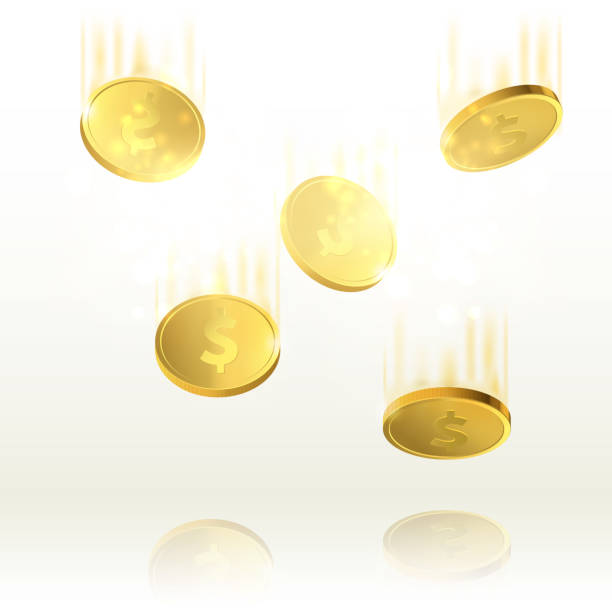 istock Vector Illustration of flying golden coins. Money isolated. 638547170
