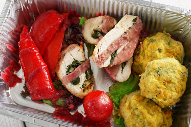 istock Healthy food in boxes, diet concept. 638547258