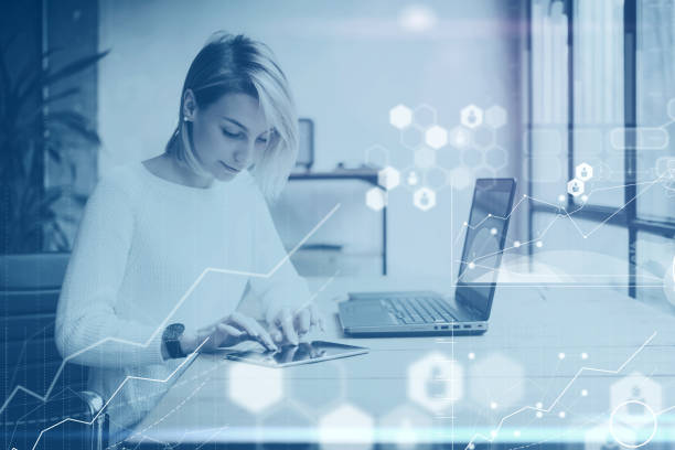 istock Concept of digital screen,virtual connection icon,diagram,graph interfaces 638547466