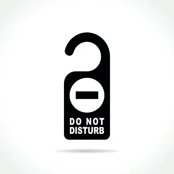 Vector illustration of do not disturb