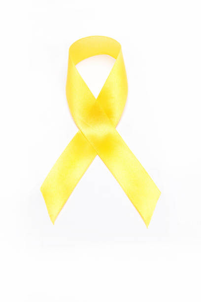 istock Yellow Support the Troops Ribbon Isolated on White Background. 638548882