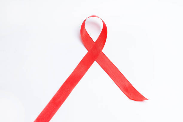 istock Shiny red satin ribbon on white isolated background 638549302