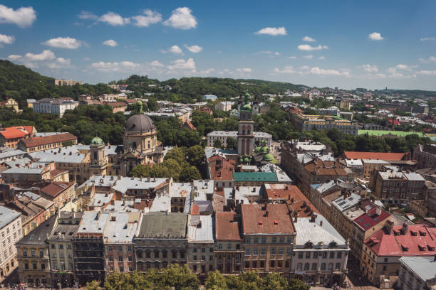 istock Town and sky at daytime. 638550564