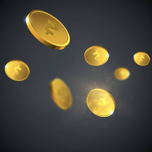 istock Vector Illustration of flying golden coins. Money isolated. 638551558