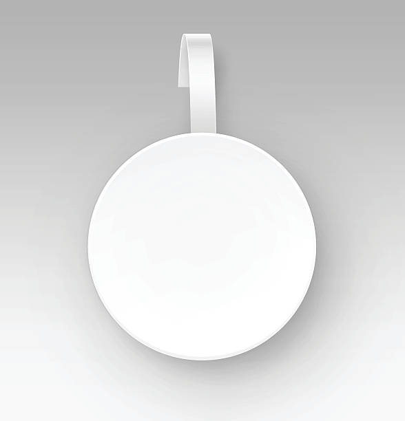 istock Blank White Round Papper Plastic Advertising Price Wobbler Front view 638551770