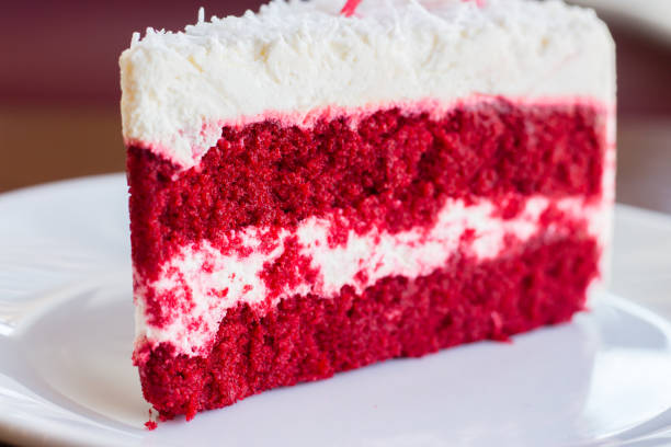 istock Red velvet slice of cake 638552092