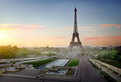 Eiffel Tower at dawn