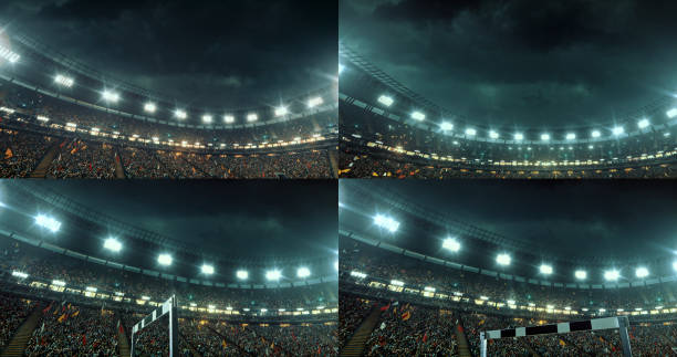 istock Dramatic olympic stadium full of spectators 638557384
