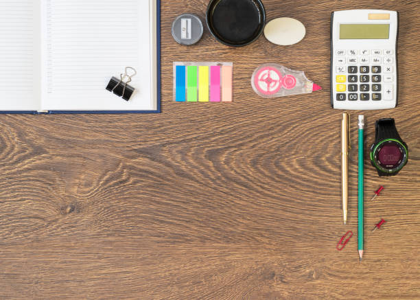 istock Accessories for the business in the workplace in the office. 638557780