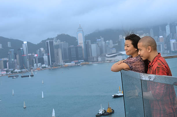 istock Couple and Hong Kong skyline 638557926