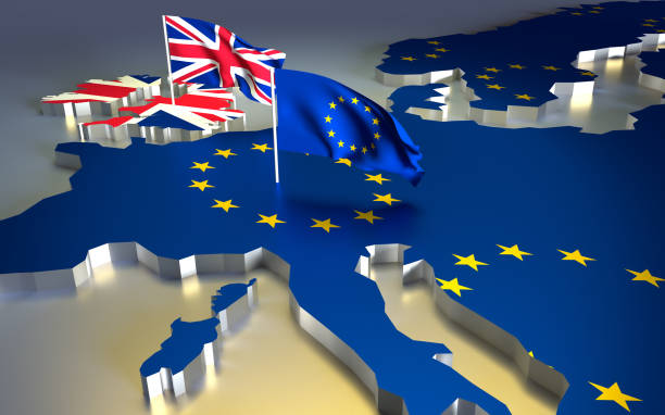 istock Map of europe with the national flag 638560310