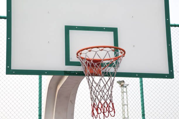 istock Basketball Hoop isolated on white background. (Selective Focus) 638562428