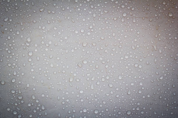 istock Drops of rain water on the tents surface. 638565020