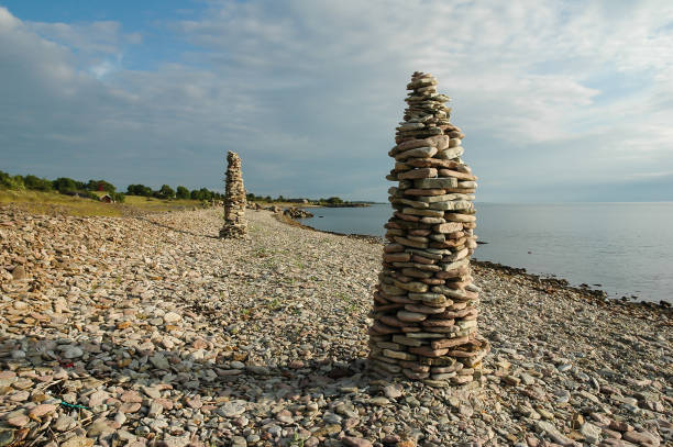 istock rock piles on the swedish island Oland 638565170