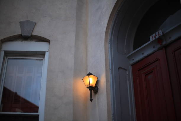 istock street lamp on the door 638565502