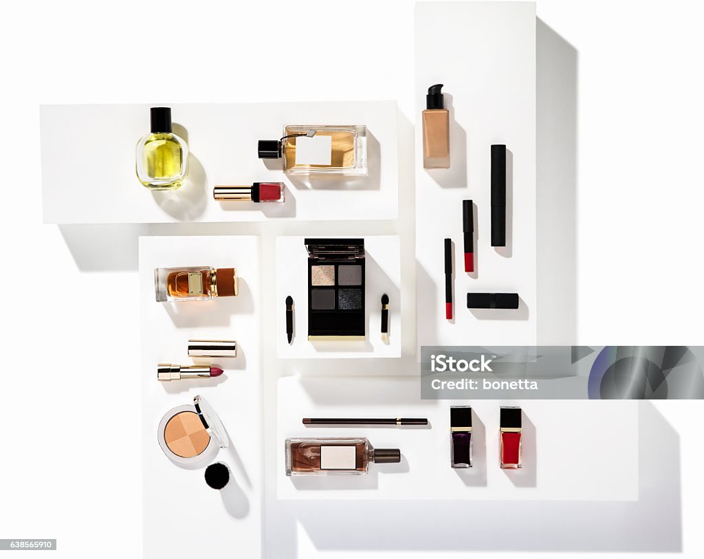 Beauty products Beauty products white boxes isolated on background ( with clipping path) Make-Up Stock Photo