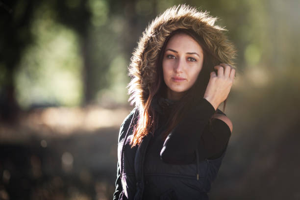 istock Young woman in the forest 638568090