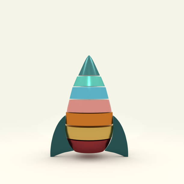 istock 3D rendering of colorful rocket info graphic 638573400