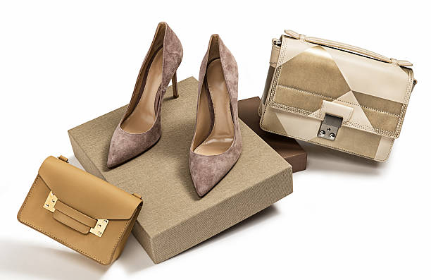 istock Women's handbags and high heel shoes 638574944