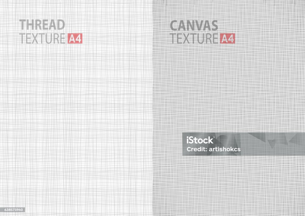 arrière-plans gris textures de toile de fil de tissu en taille A4 - clipart vectoriel de Texture libre de droits