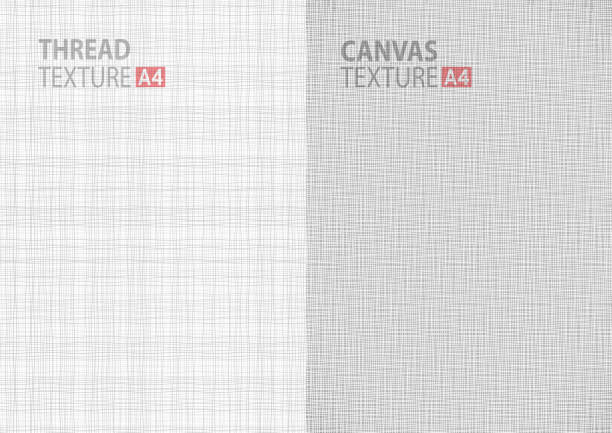 illustrations, cliparts, dessins animés et icônes de arrière-plans gris textures de toile de fil de tissu en taille a4 - linen textile backgrounds textured