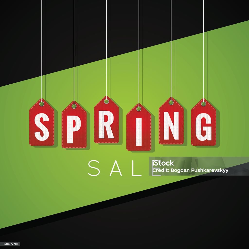 Spring Sale Tag Design Background Stock Illustration - Download Image ...