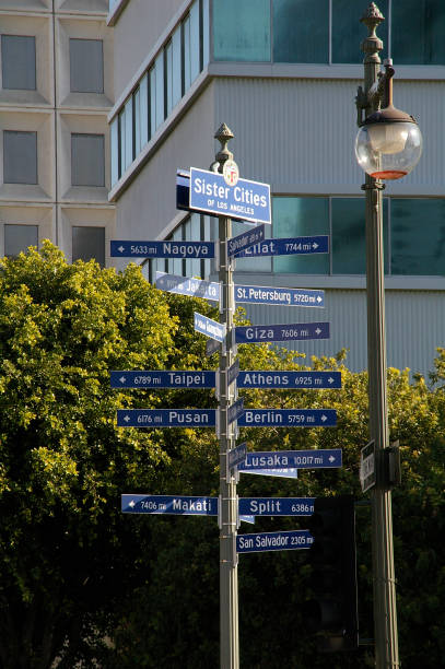 istock Sister cities sign in Los Angeles 638581040