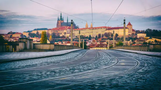 Photo of Wide-angle view of the Prague Castle, Czech Republic