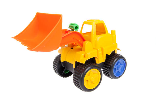 istock toy, bulldozer isolated on white 638583474