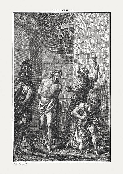 istock Flagellation of Christ (Luke 23), copper engraving, published c. 1850 638587636