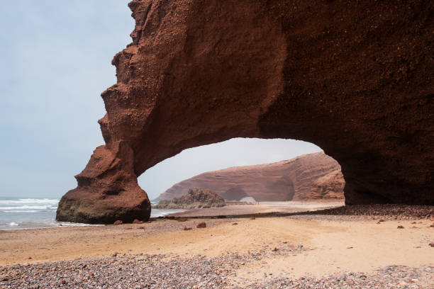 istock Famous rocks at Legzira beach in Morocco 638590098