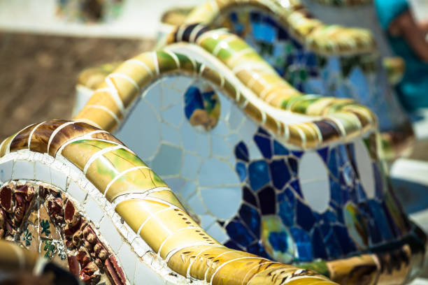 istock Mosaic Bench in Park Guell Barcelona 638591166