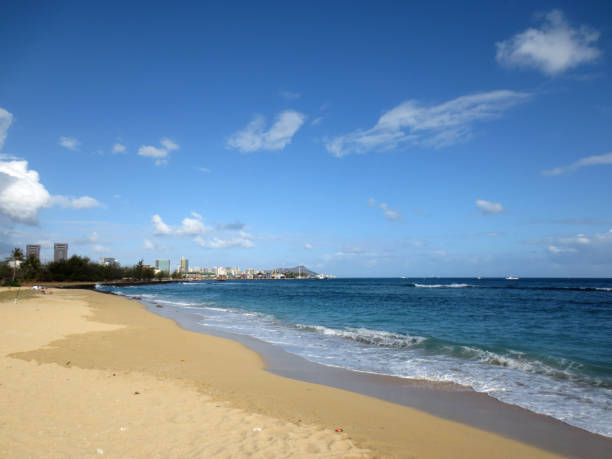 istock Sand Island Beach with waves lapping in the ocean 638591176