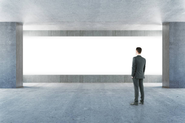 istock Businessman looking at billboard 638591262