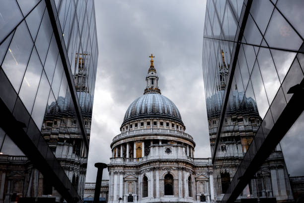 istock St.Paul’s Cathedral reflected on glass office building in London 638591872