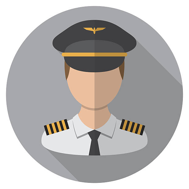 Pilot Icon Eps10 vector illustration with layers (removeable). Pdf, Png and high resolution jpeg file included (300dpi). pilot icon stock illustrations