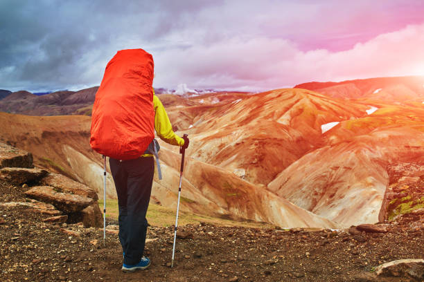 istock hiker in the mountains, Iceland 638592660