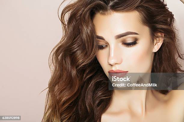 Beautiful Woman Stock Photo - Download Image Now - Beauty, Beautiful Woman, Brown Hair